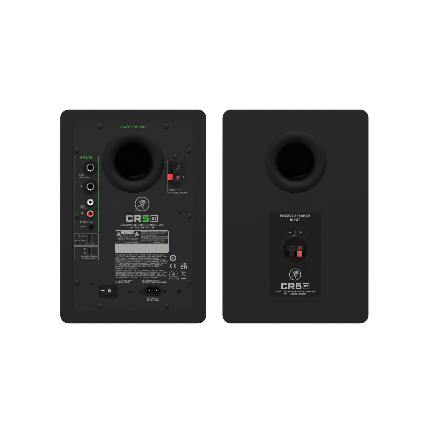 Mackie CR5BT 5.25" POWERED STUDIO MONITORS (pair)