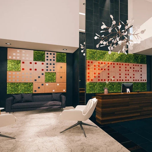 Domino Wood acoustic sound absorbing panel for wall DP2