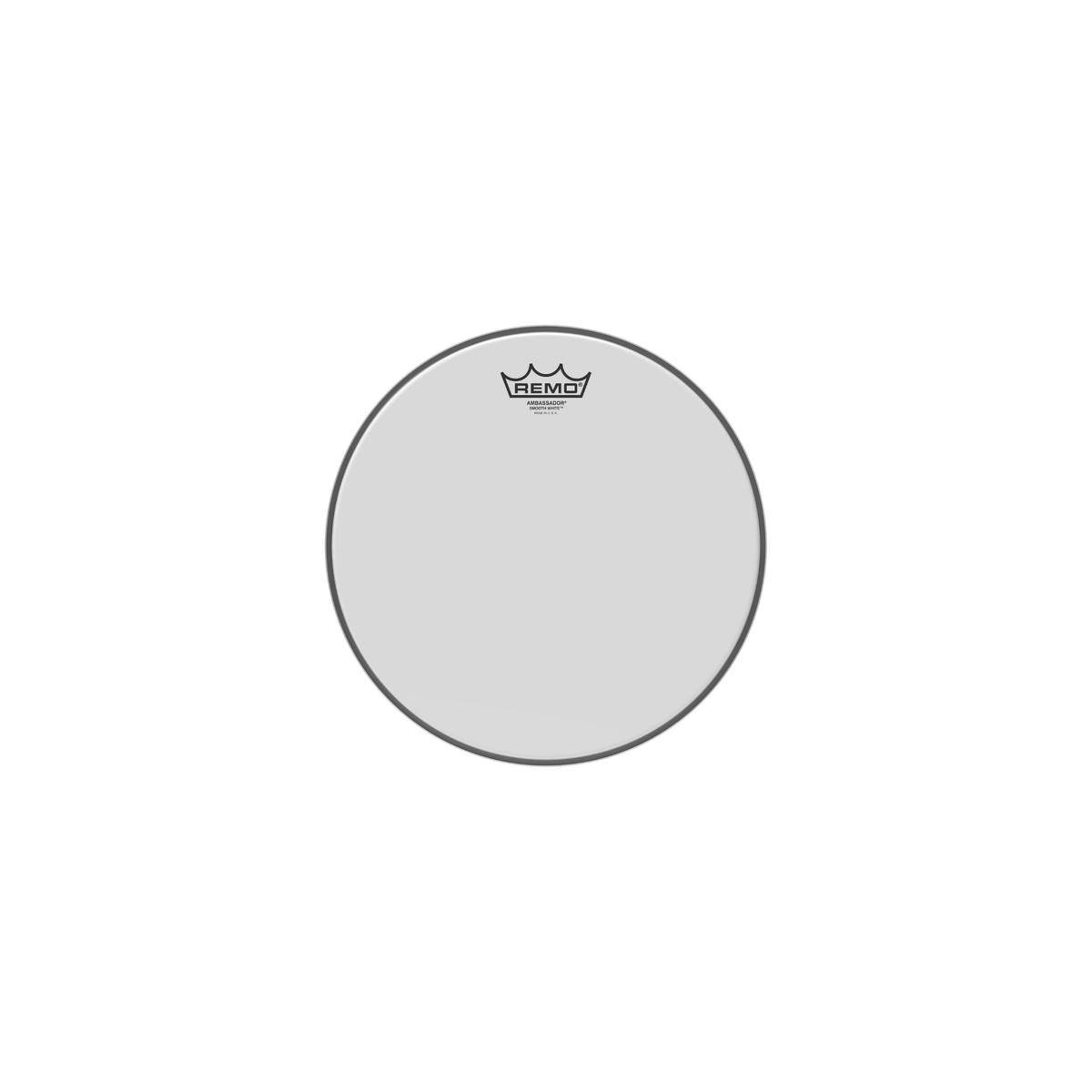 REMO BA-0212-00 Ambassador Smooth White Drumhead, 12"