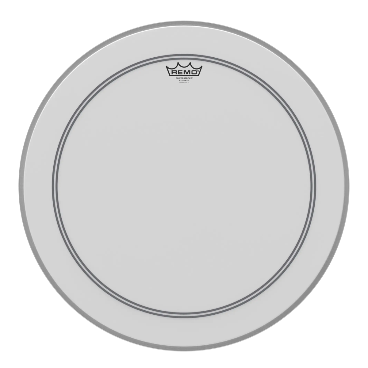 REMO P3-1120-C1-OH Bass, POWERSTROKE 3, Coated, 20" , No Stripe, 5.25" Offset Hole