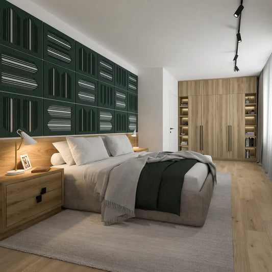 Stripe PET Felt Acoustic Panel thin eco sound absorbing wall DECIBEL