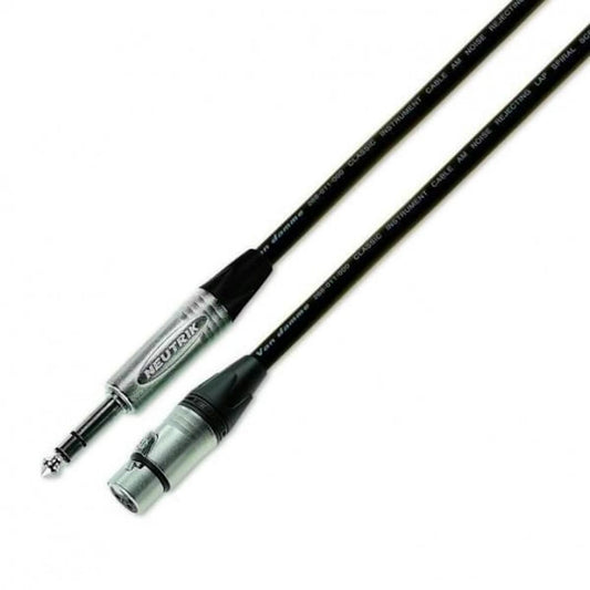 Van Damme 101033301 Neutrik stereo jack NP3X to female XLR NC3FXX 3m