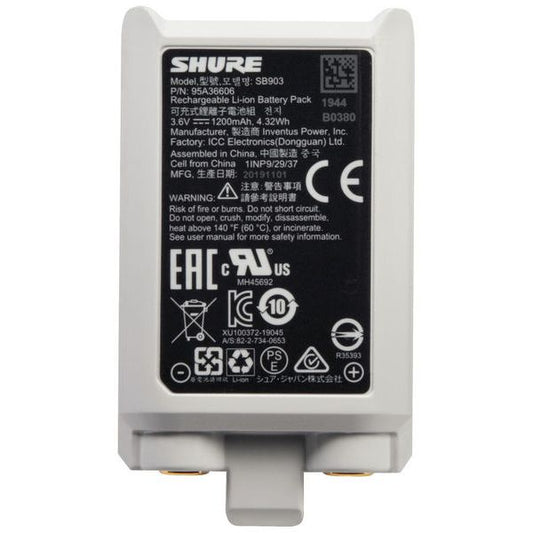SHURE SB903 LITHIUM ION RECHARGEABLE BATTERY