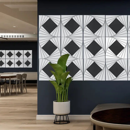 DECIBEL perforated acoustic sound absorbing panel for wall Diamond