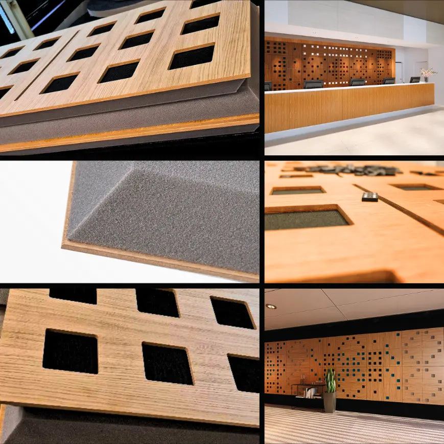 Domino Wood acoustic sound absorbing panel for walls DP1-10
