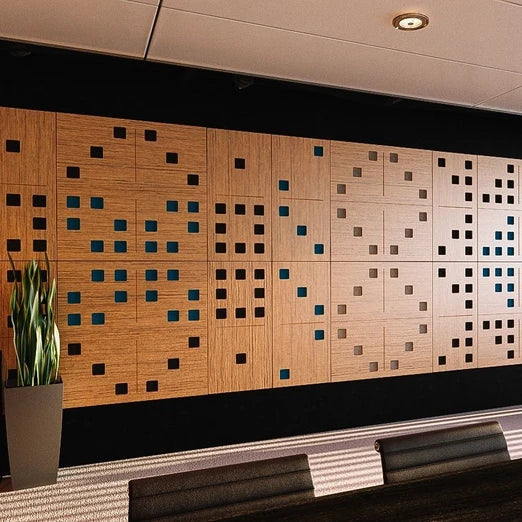 Domino Wood acoustic sound absorbing panel for walls DECIBEL