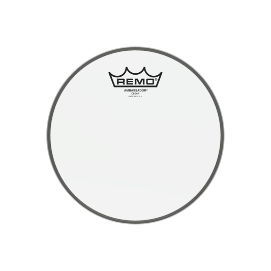 REMO BA-0308-00 Ambassador Clear Drumhead, 8"