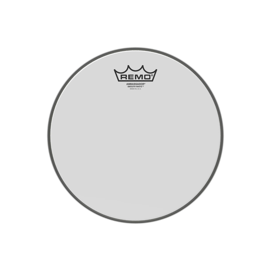 REMO BA-0210-00 Ambassador Smooth White Drumhead, 10"