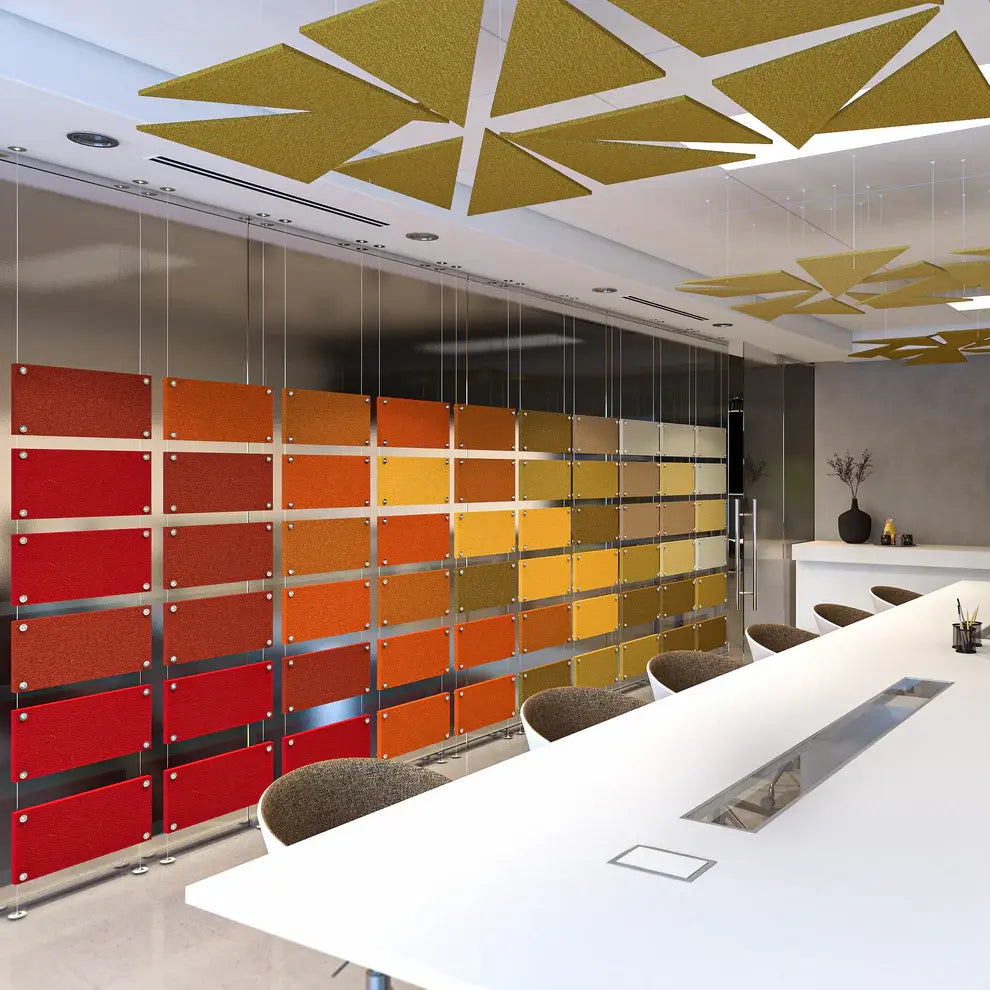 Recti PET Felt Acoustic Panel thin eco sound absorbing wall DECIBEL