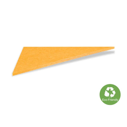Orange, eco-friendly, triangular felt acoustic panel