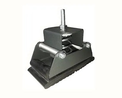 A gray shock-absorption spring mount.