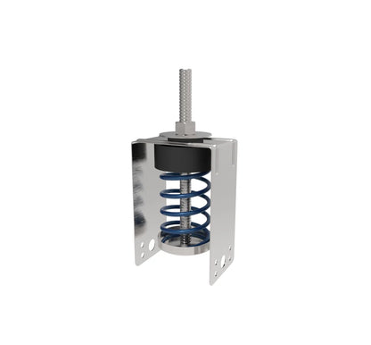 Metal spring vibration isolator.