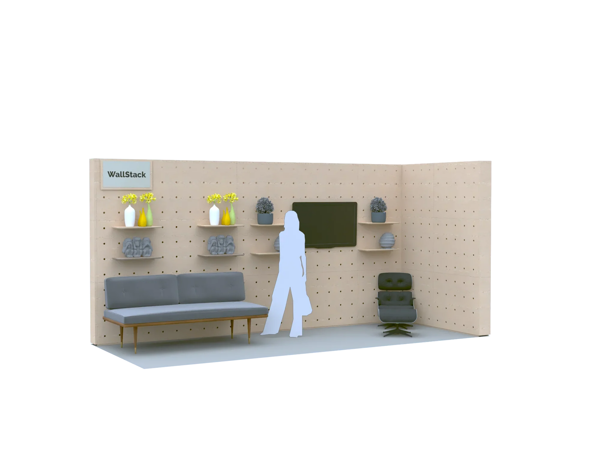 Wallstack Sofia modular partition wall system DECIBEL