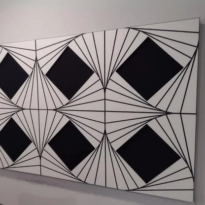 Wood perforated acoustic sound panel for wall and ceiling Diamond