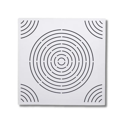 Wooden acoustic sound absorbing panel for wall Circulo White