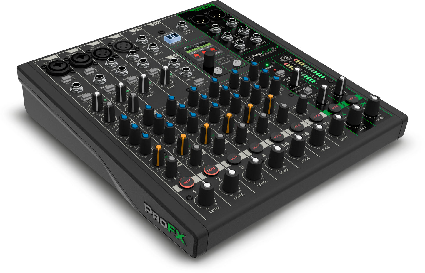 Mackie ProFX10v3+ 10-Channel Analog Mixer With Enhanced FX, USB Recording Modes and Bluetooth®