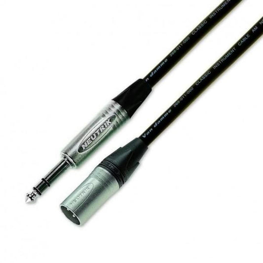 Van Damme 101034300 Neutrik stereo jack NP3X to male XLR NC3MXX 5m